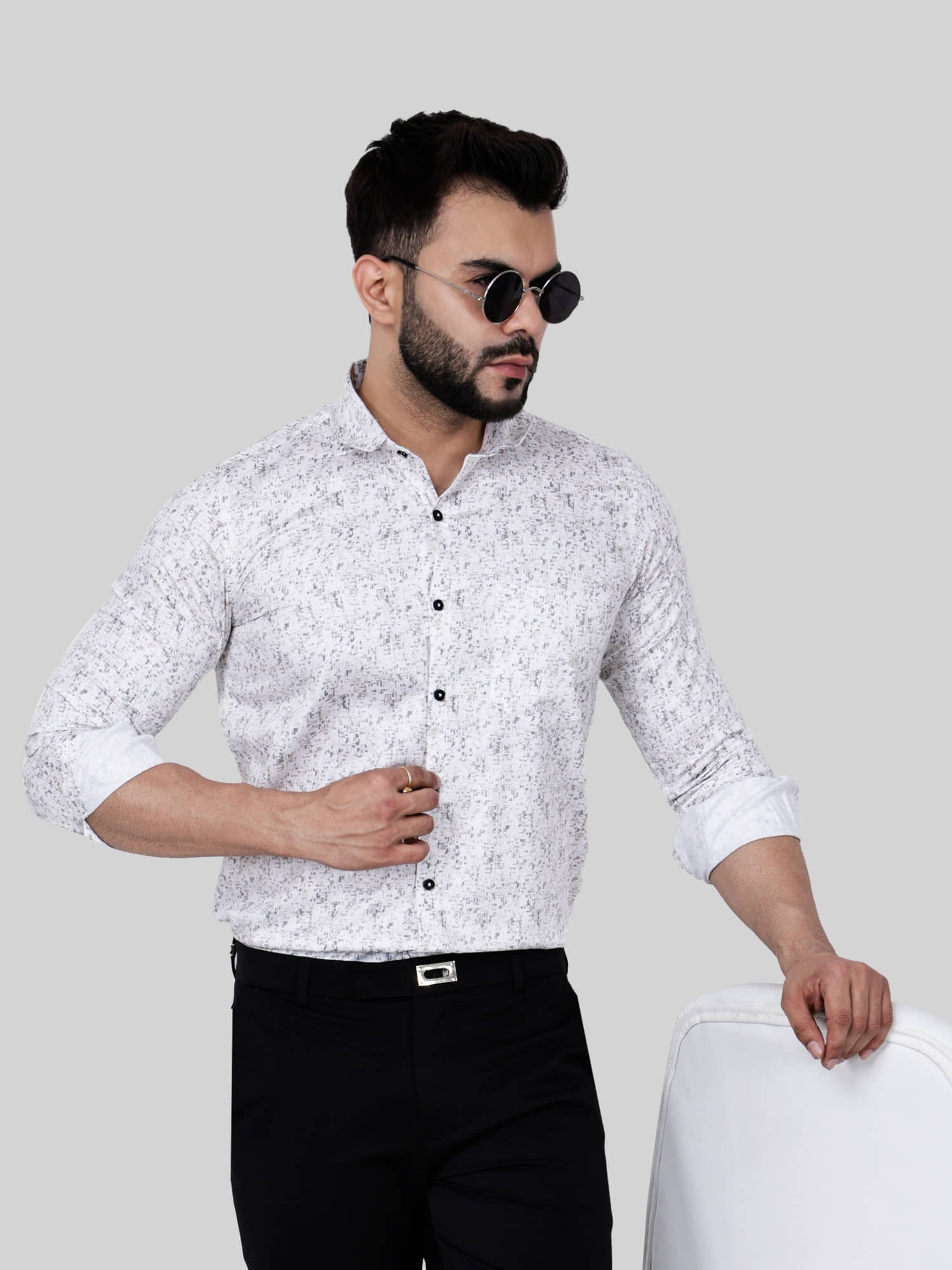 Comey Cotton Regular Fit Full Sleeves Men's Formal Shirt - Navy Blue ( Pack of 1 )