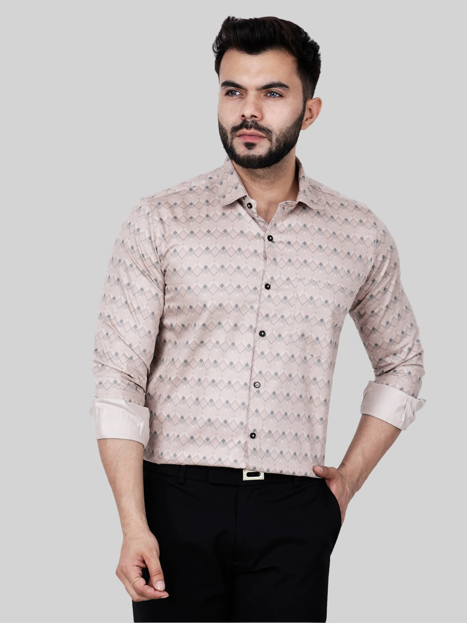     			Comey Cotton Regular Fit Full Sleeves Men's Formal Shirt - Peach ( Pack of 1 )