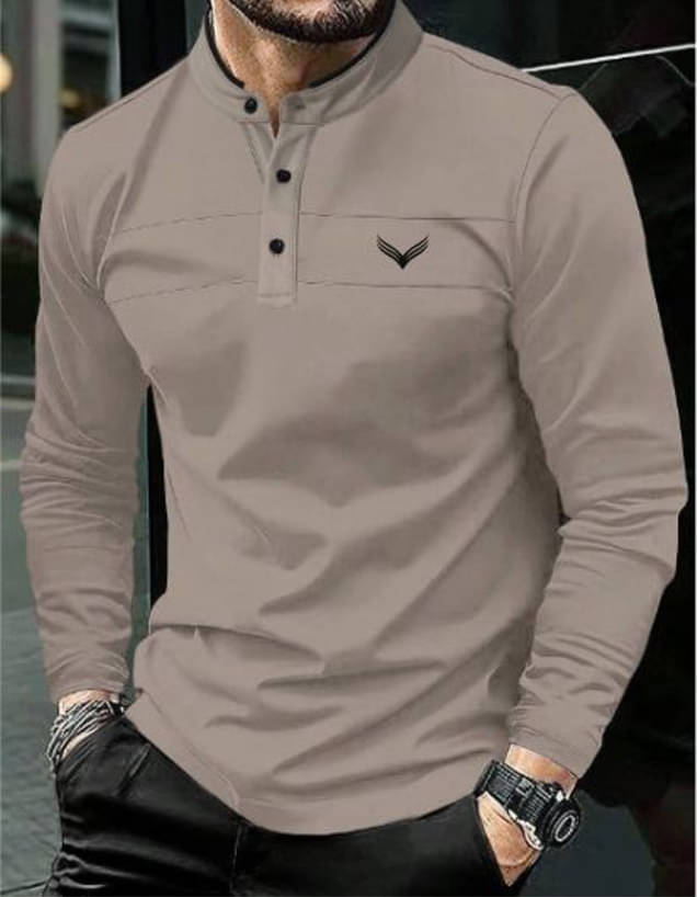     			EVEGRAZE Men Polyester Regular Fit Solid Polo T Shirt ( Grey )