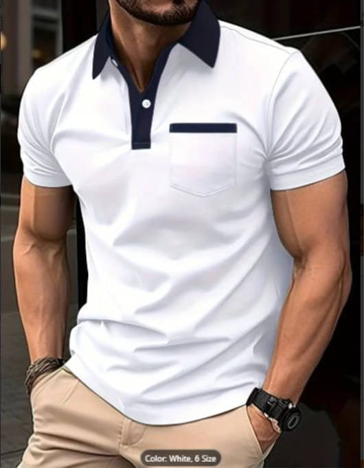     			EVEGRAZE Men Polyester Regular Fit Solid Polo T Shirt ( White )