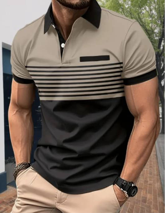 EVEGRAZE Men Polyester Regular Fit Printed Polo T Shirt ( Black ) EVEGRAZE Men Polyester Regular Fit Printed Polo T Shirt ( Black )