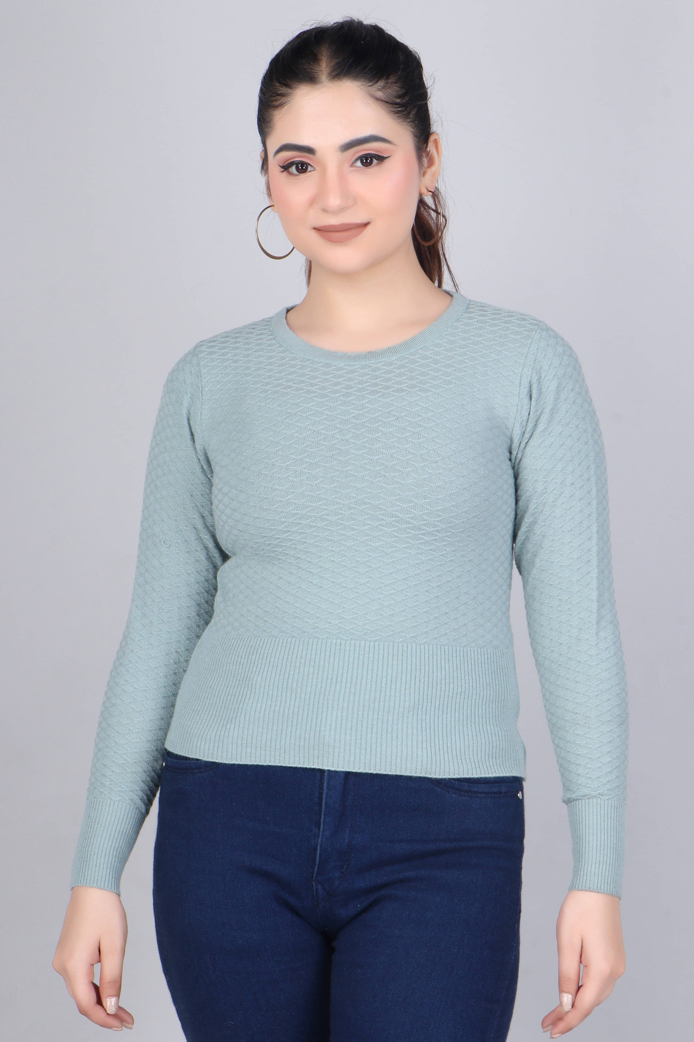 FEVERFEW Viscose Blend Round Neck Women's Pullovers - Light Green ( Pack of 1 ) FEVERFEW Viscose Blend Round Neck Women's Pullovers - Light Green ( Pack of 1 )