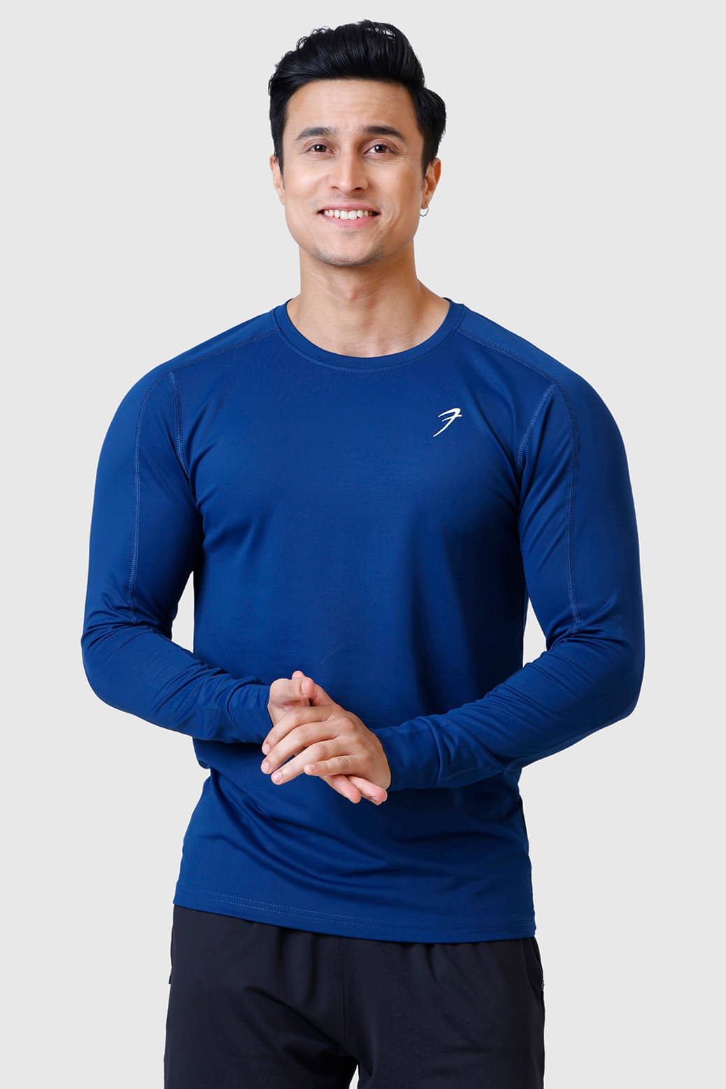     			Fuaark Blue Polyester Slim Fit Men's Sports T-Shirt ( Pack of 1 )