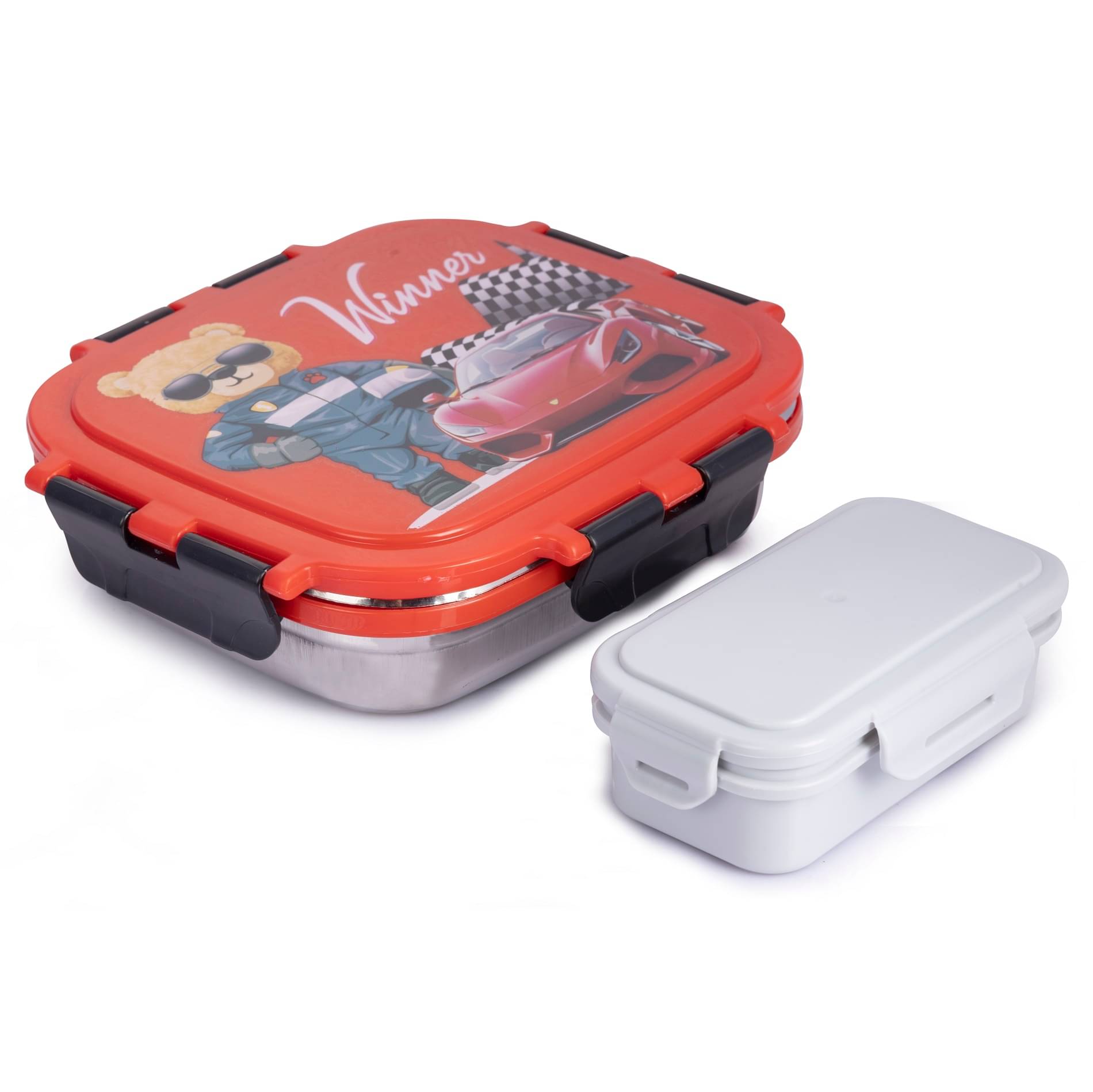     			GIVOX Lunch Time Stainless Steel School Lunch Boxes 2 - Container ( Pack of 1 )