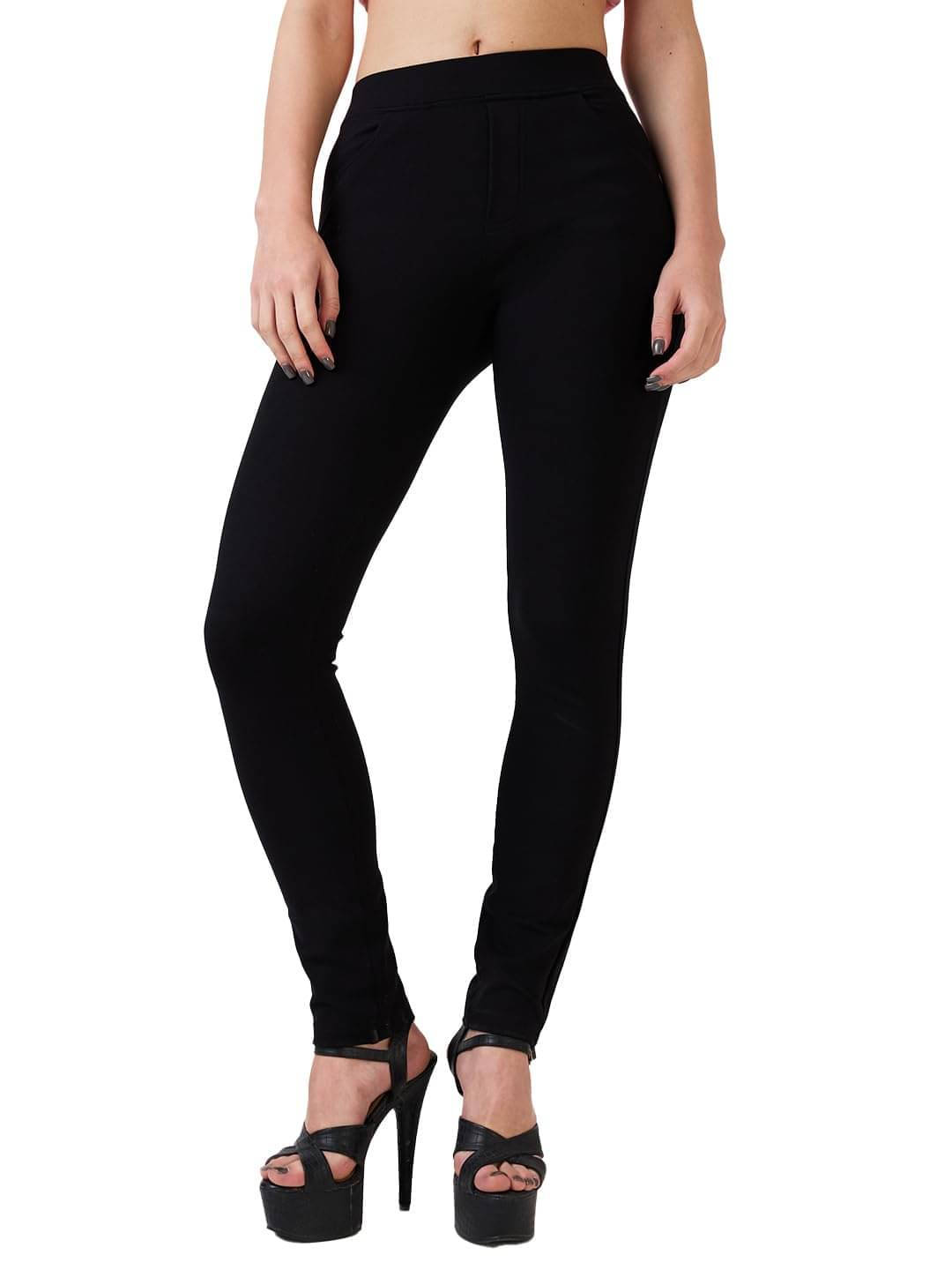     			Globus Women Rayon Skinny Fit Jegging ( Black )