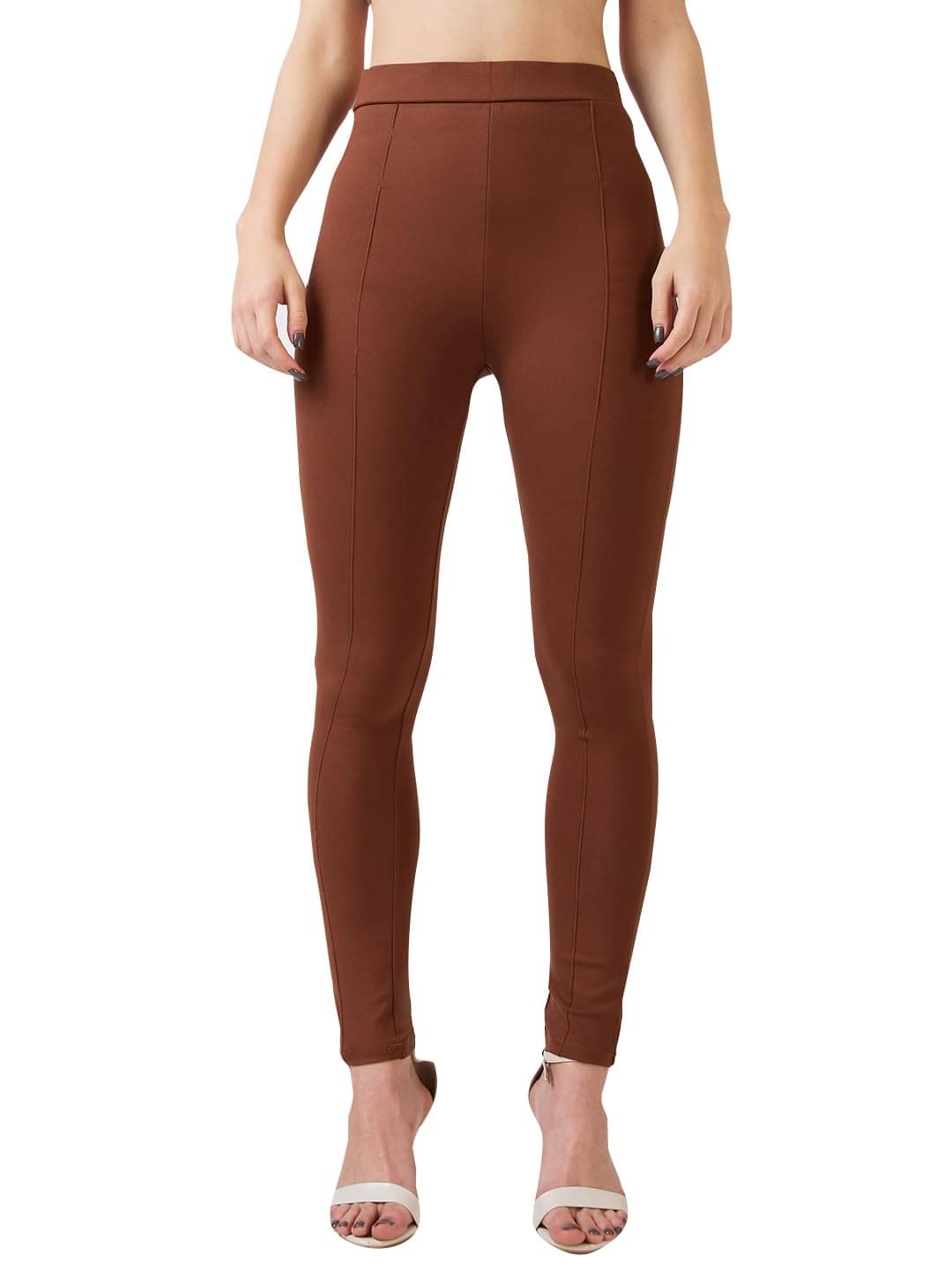     			Globus Women Rayon Skinny Fit Jegging ( Brown )