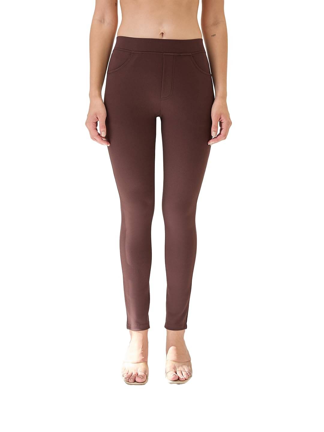     			Globus Women Rayon Skinny Fit Jegging ( Brown )