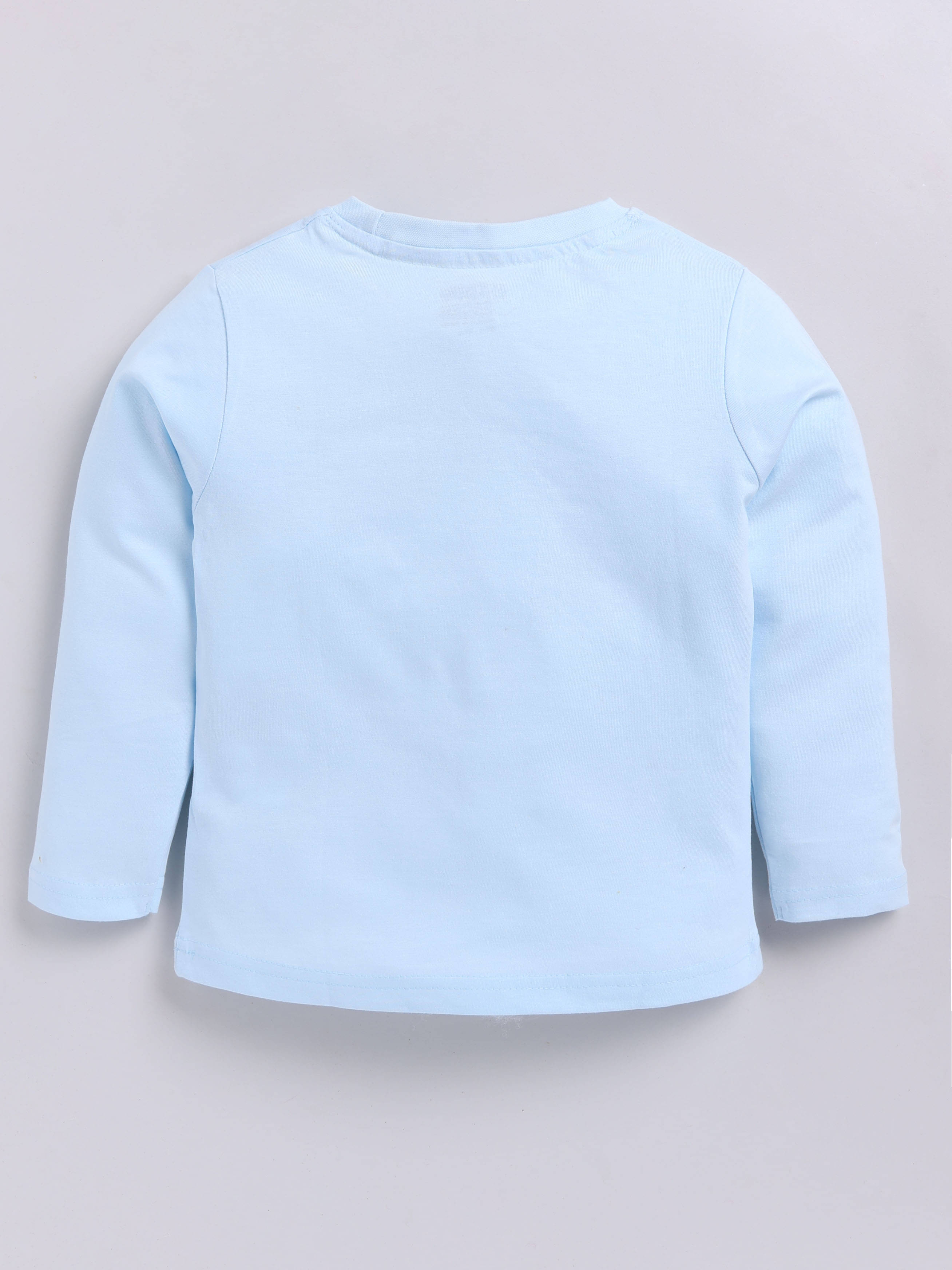     			HAPPY FACES Pack of 1 Boys Cotton T-Shirt ( Blue )