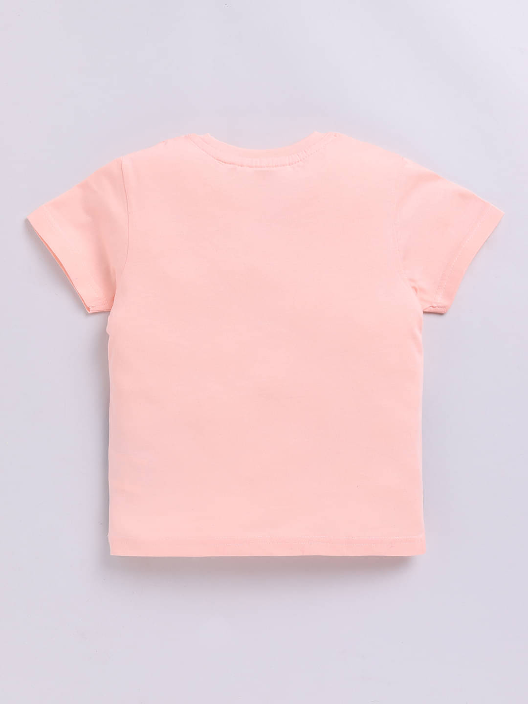     			HAPPY FACES Pack of 1 Boys Cotton T-Shirt ( Peach )