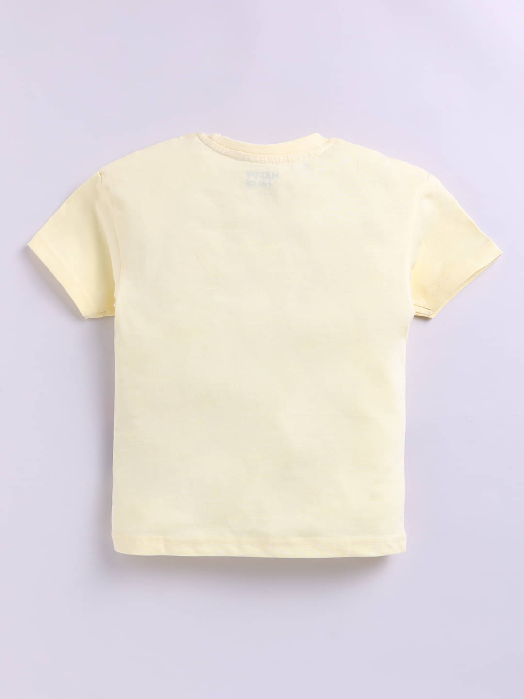     			HAPPY FACES Pack of 1 Boys Cotton T-Shirt ( Yellow )