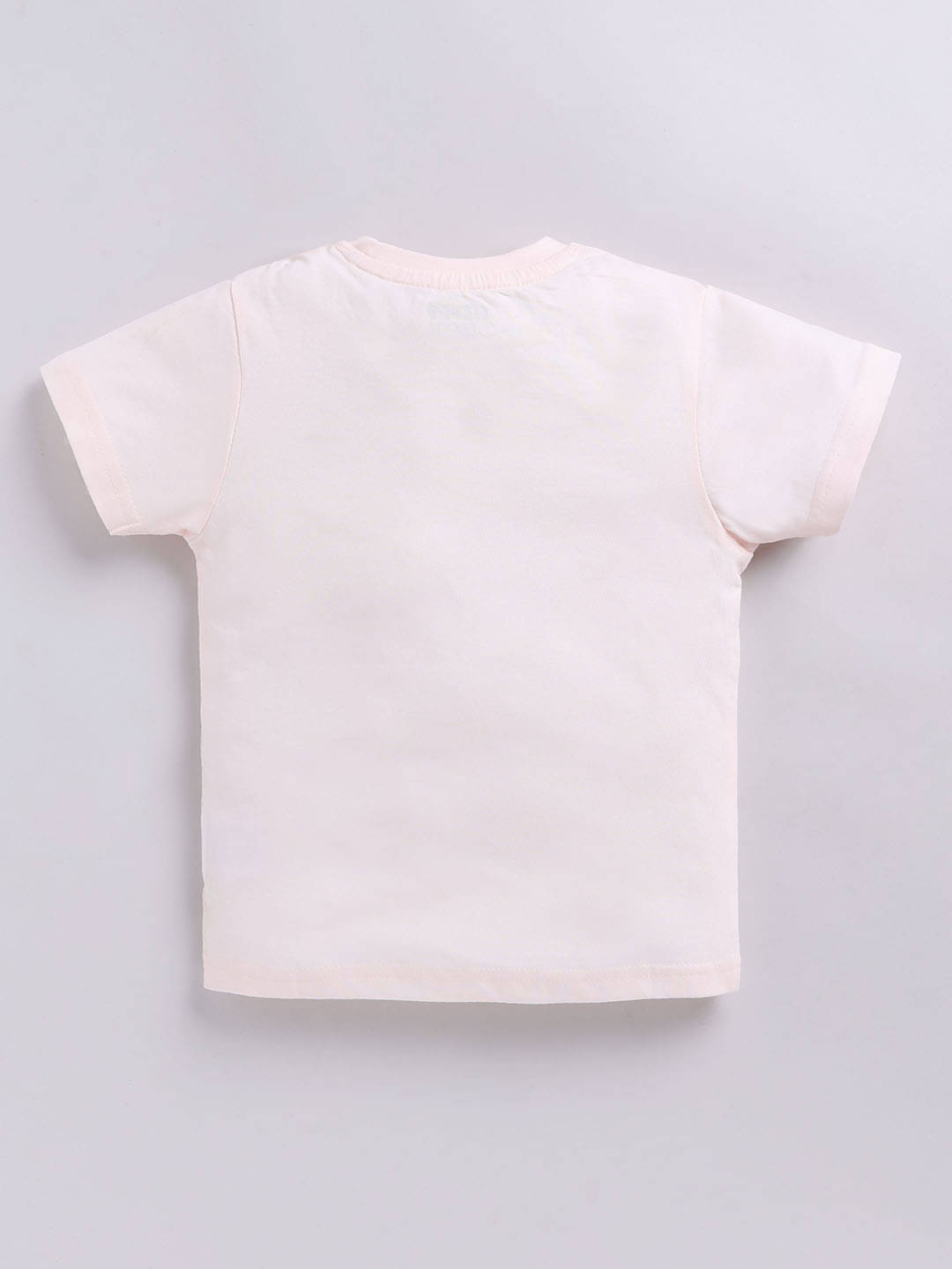     			HAPPY FACES Pack of 1 Boys Cotton T-Shirt ( Peach )