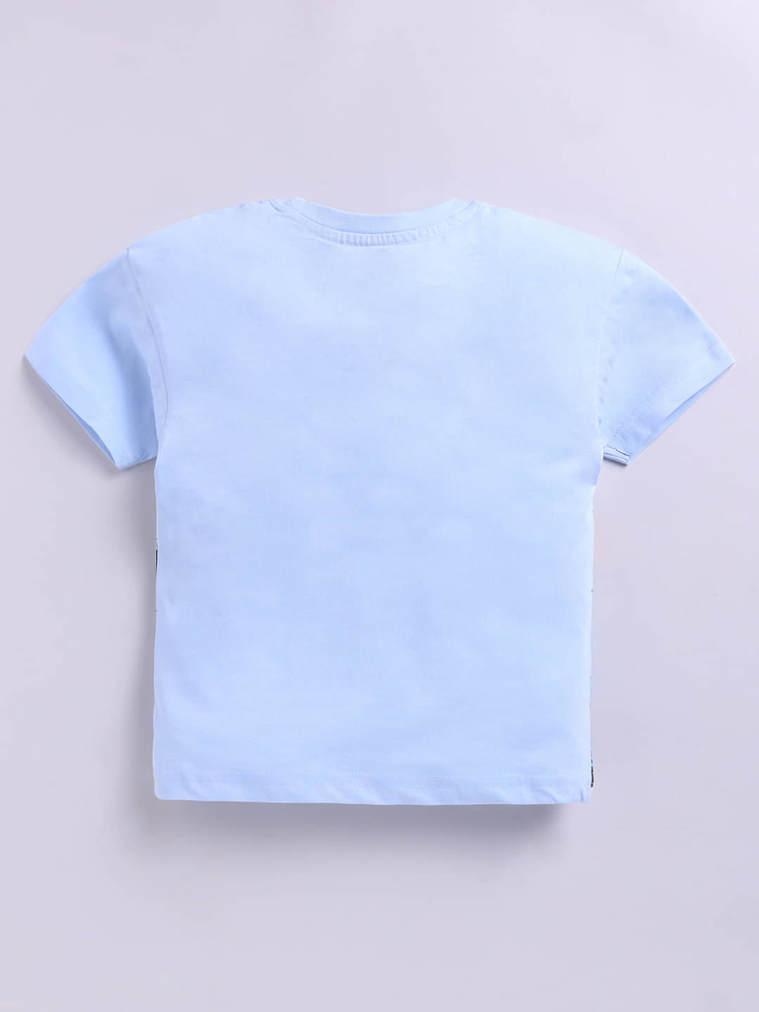     			HAPPY FACES Pack of 1 Boys Cotton T-Shirt ( Blue )