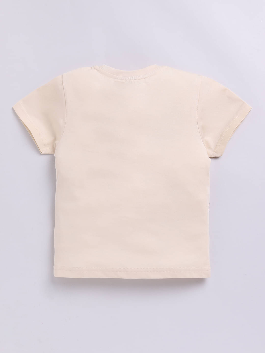     			HAPPY FACES Pack of 1 Boys Cotton T-Shirt ( Beige )