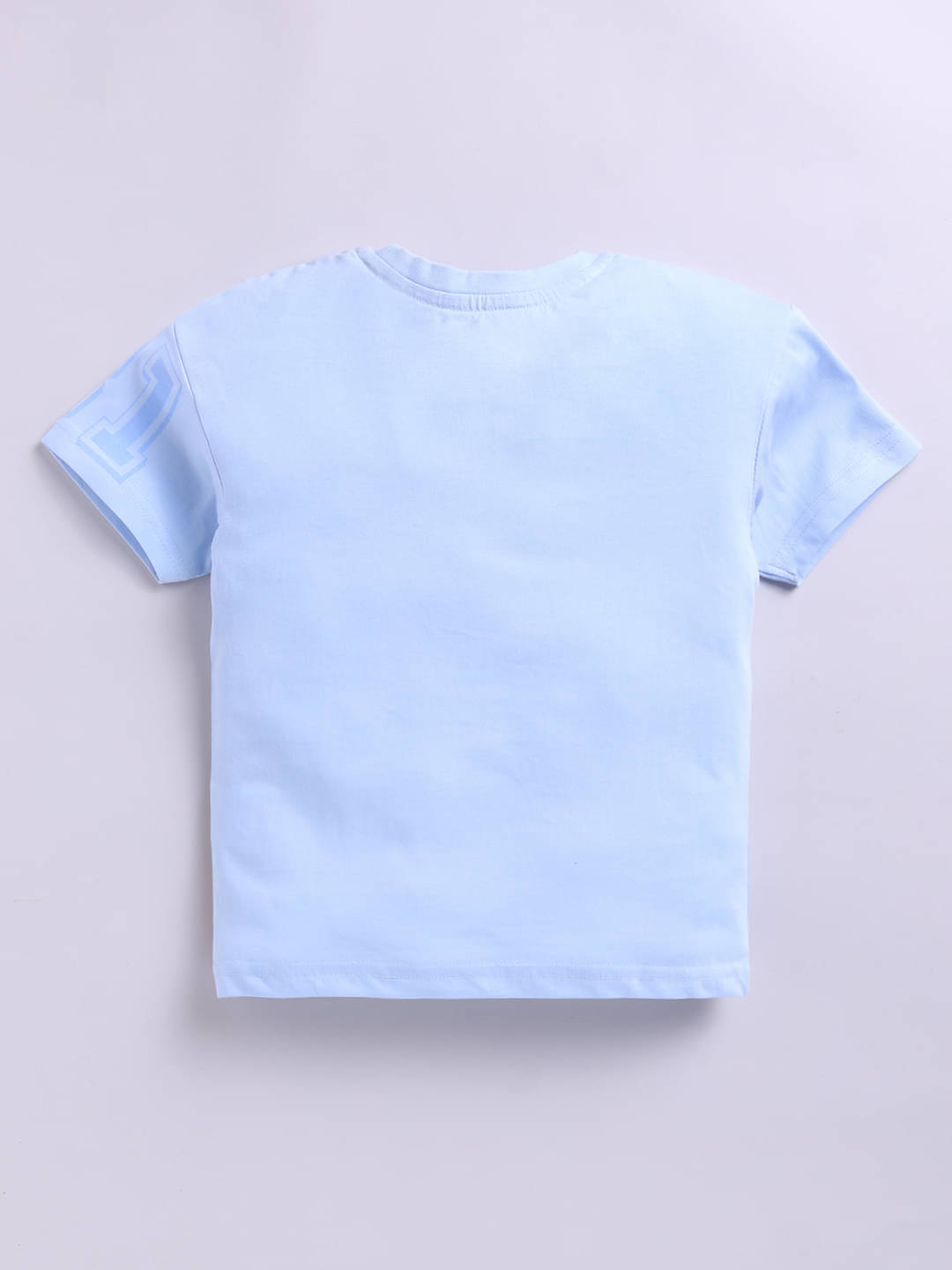     			HAPPY FACES Pack of 1 Boys Cotton T-Shirt ( Blue )