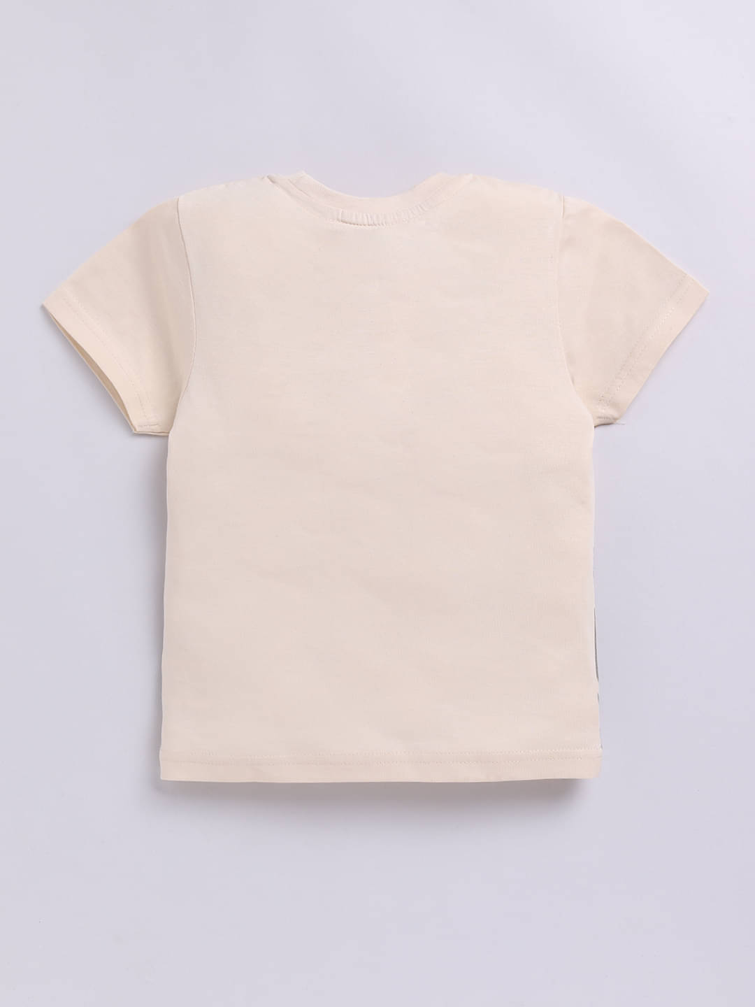     			HAPPY FACES Pack of 1 Boys Cotton T-Shirt ( Beige )
