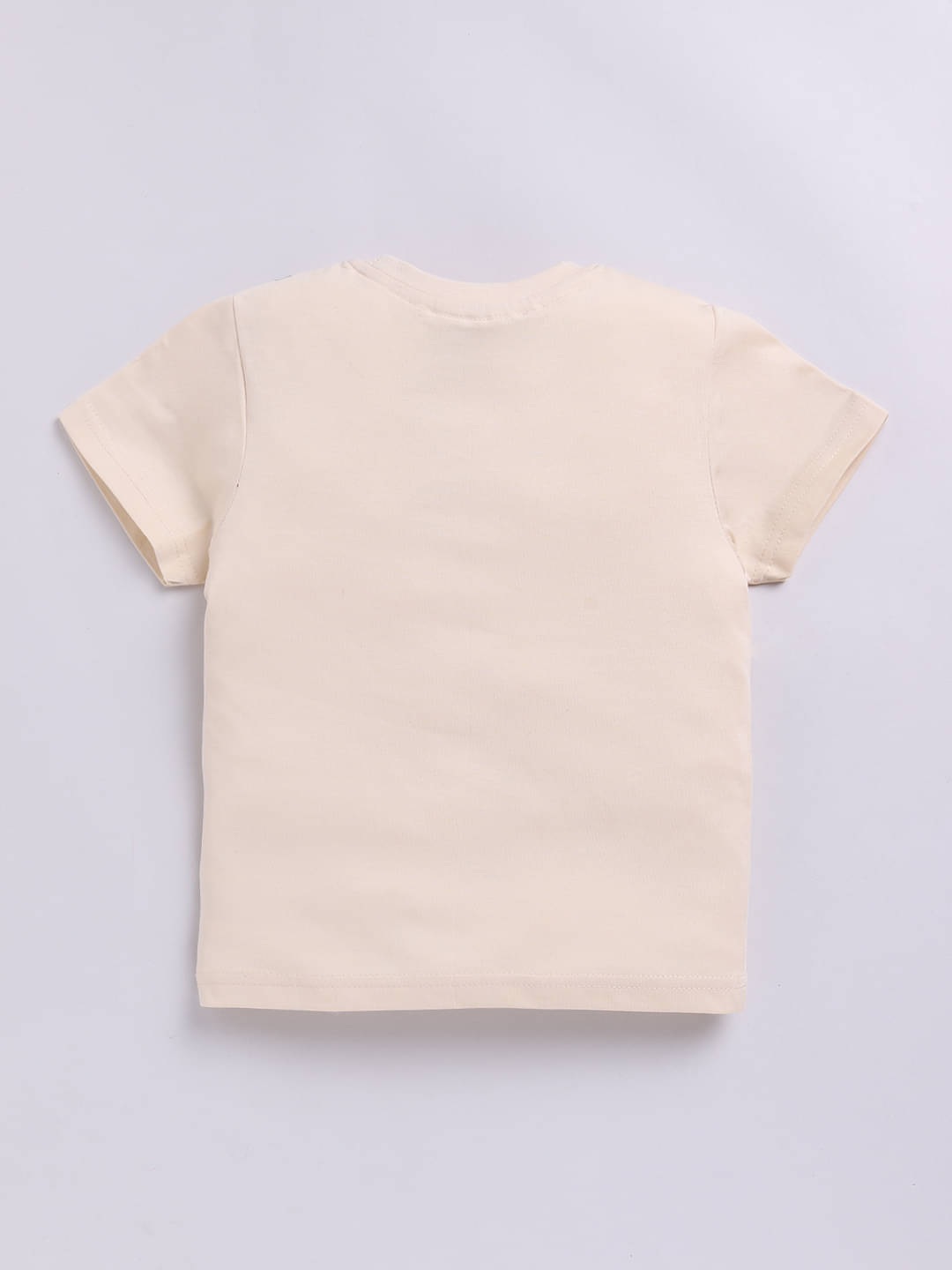     			HAPPY FACES Pack of 1 Boys Cotton T-Shirt ( Beige )
