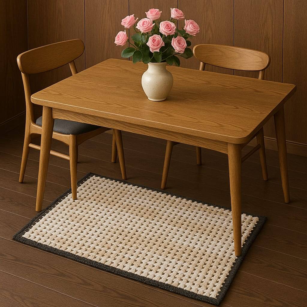     			Hombella Brown Polyester Rectangular Floor Mat ( Pack of 1 )