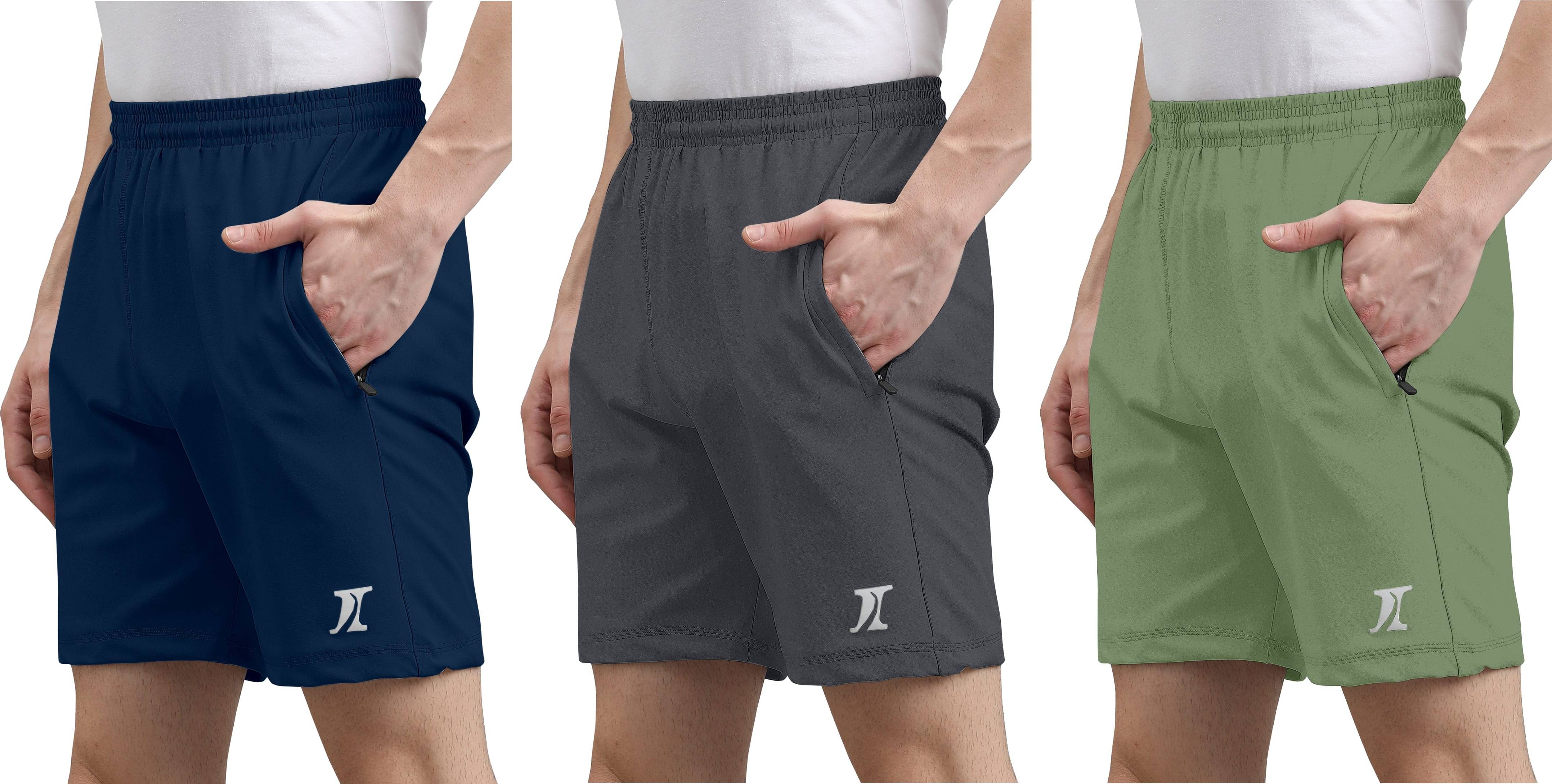     			INDICLUB Multicolor 2 Lycra Men's Shorts ( Pack of 3 )