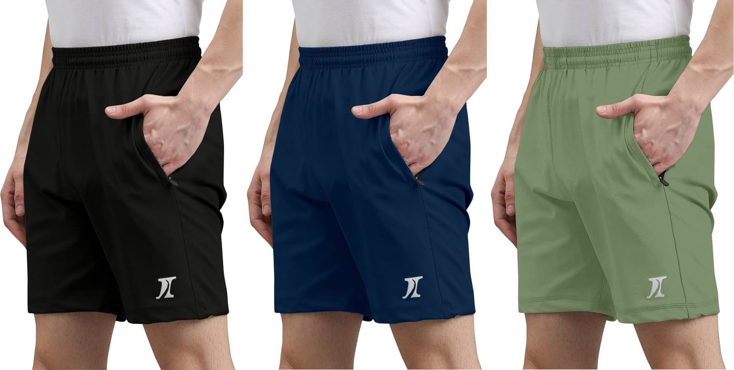     			INDICLUB Multicolor 3 Lycra Men's Shorts ( Pack of 3 )