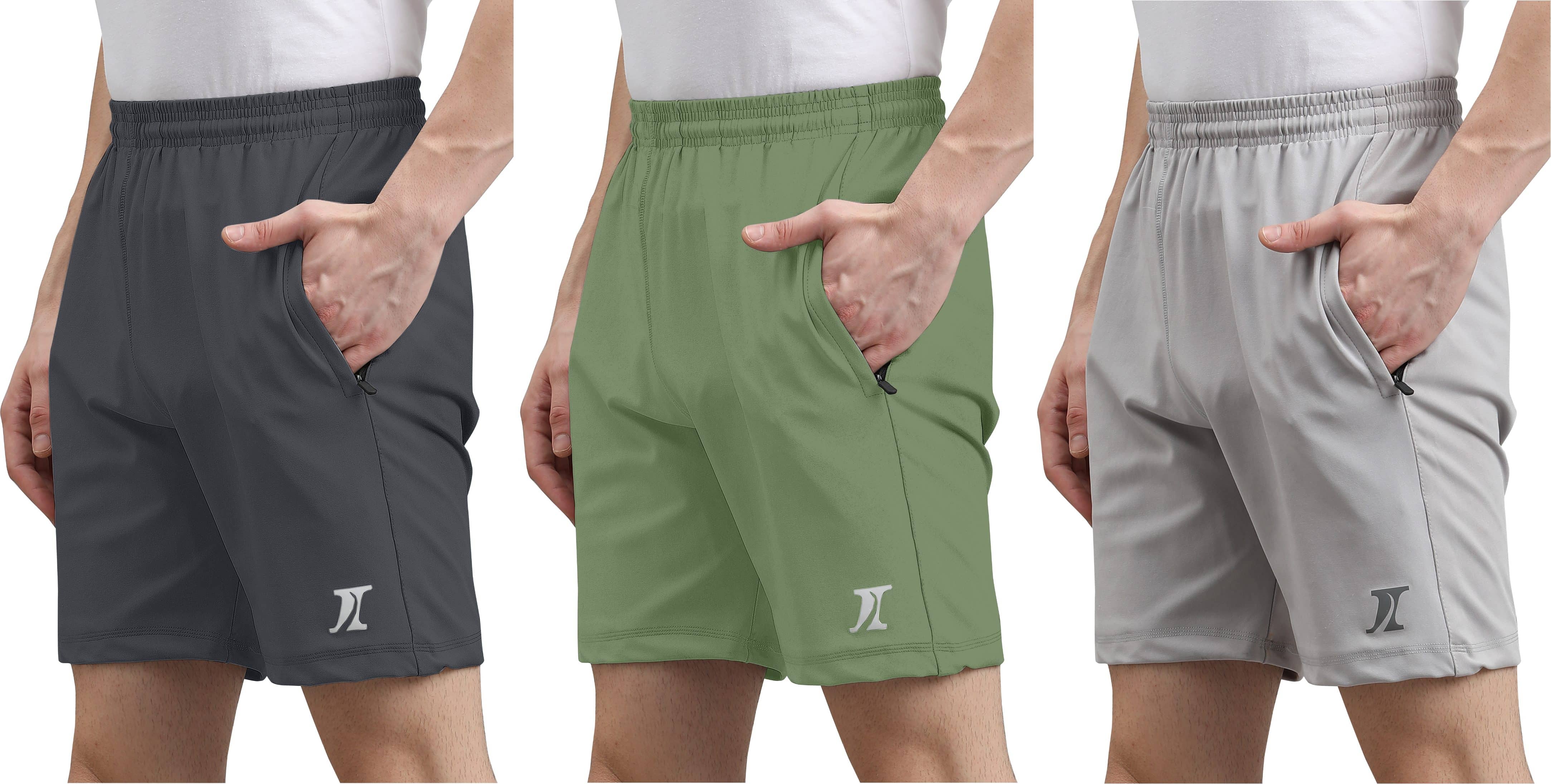 INDICLUB Multicolor 2 Lycra Men's Shorts ( Pack of 3 ) - Shorts | Buy online on ZillyBuy
