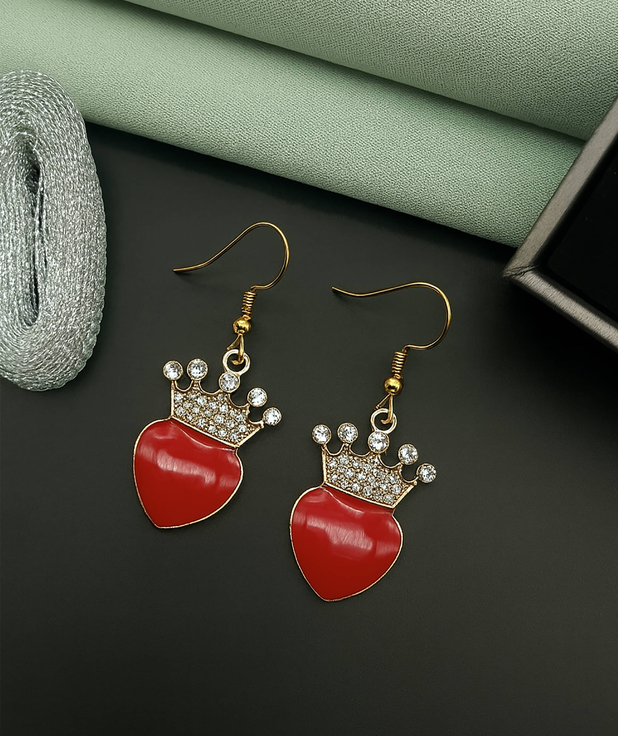     			JIPPA Golden Drop Earrings ( Pack of 1 )