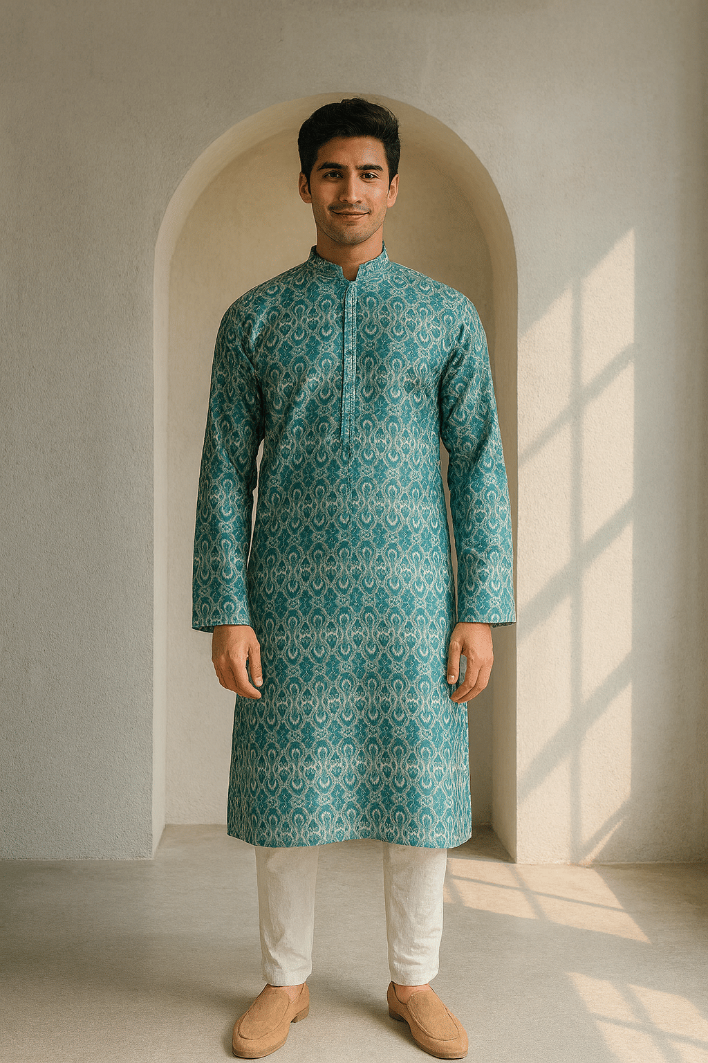 JUGG JUGG JEEYO Blue Blended Fabric Regular Fit Men's Kurta Pyjama Set ( Pack of 1 ) JUGG JUGG JEEYO Blue Blended Fabric Regular Fit Men's Kurta Pyjama Set ( Pack of 1 )