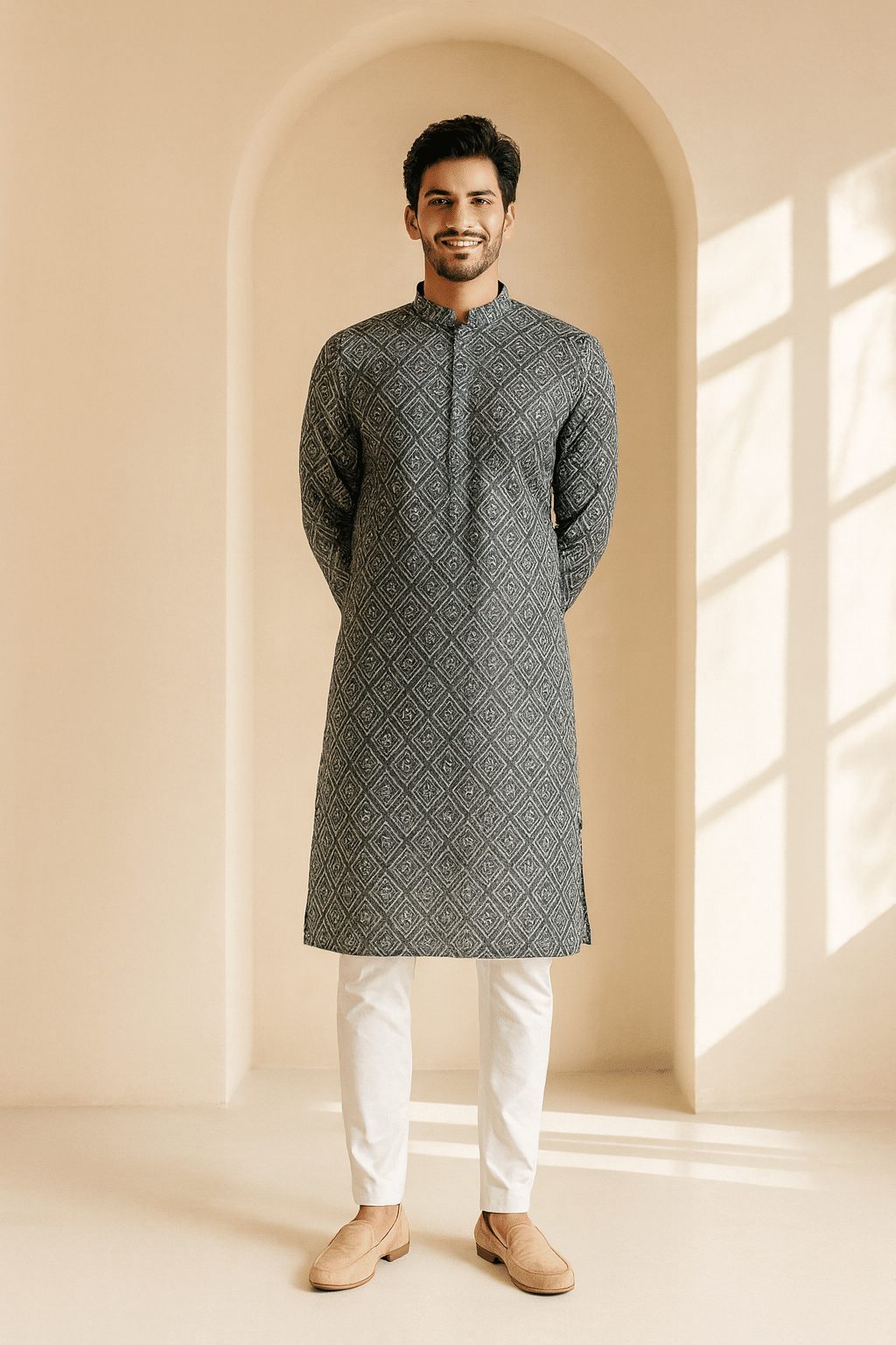 JUGG JUGG JEEYO Blue Blended Fabric Regular Fit Men's Kurta Pyjama Set ( Pack of 1 ) JUGG JUGG JEEYO Blue Blended Fabric Regular Fit Men's Kurta Pyjama Set ( Pack of 1 )