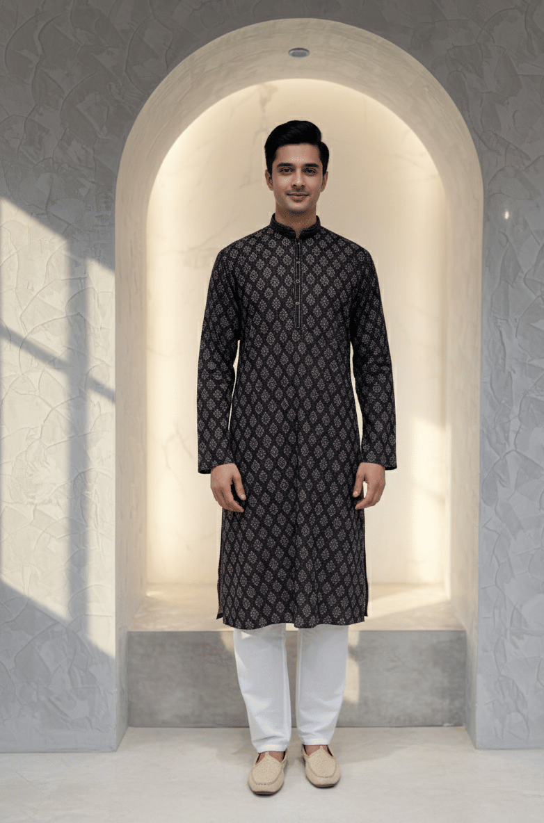     			JUGG JUGG JEEYO Brown Blended Men's Regular Kurta ( Pack of 1 )