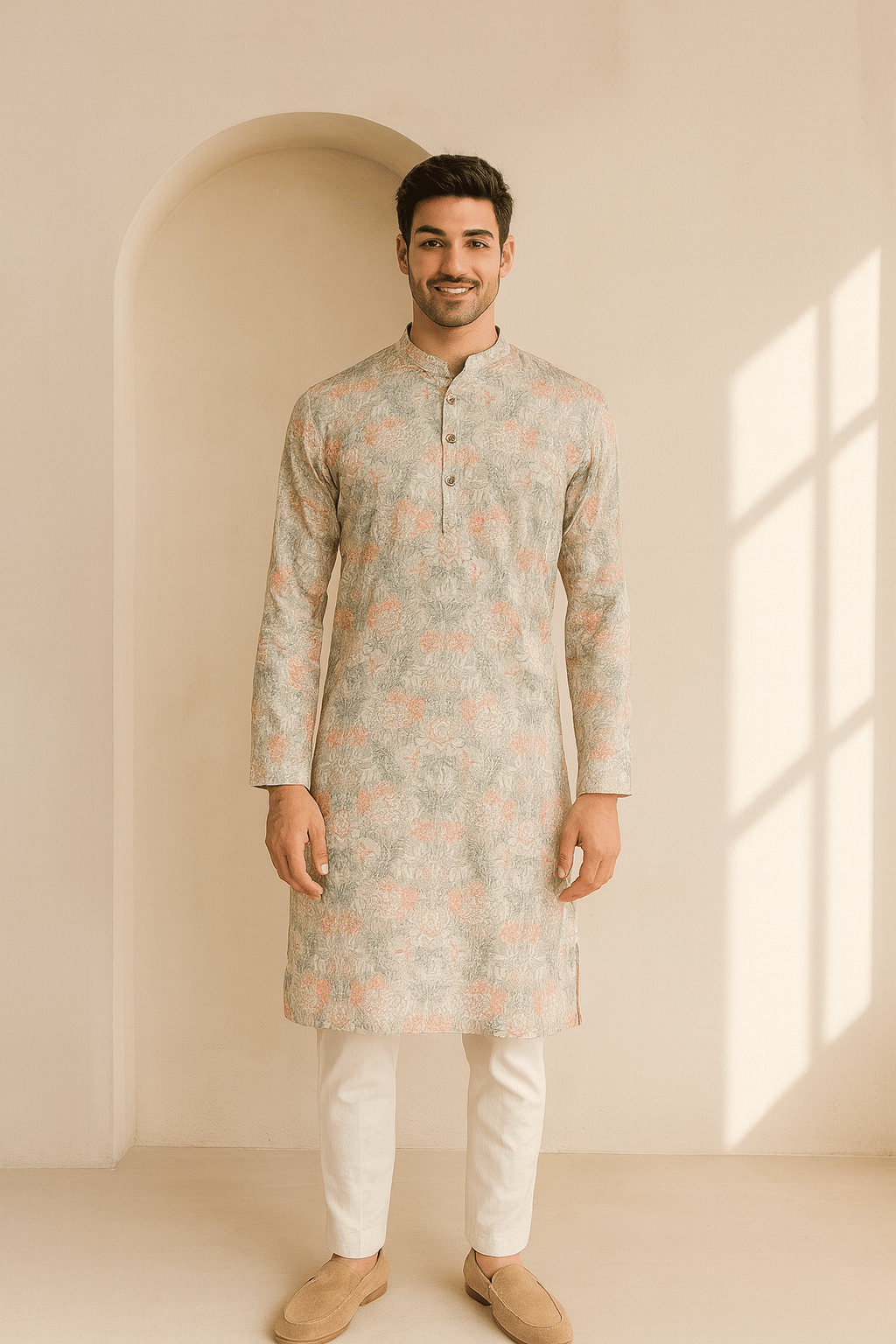     			JUGG JUGG JEEYO Green Blended Fabric Regular Fit Men's Kurta Pyjama Set ( Pack of 1 )