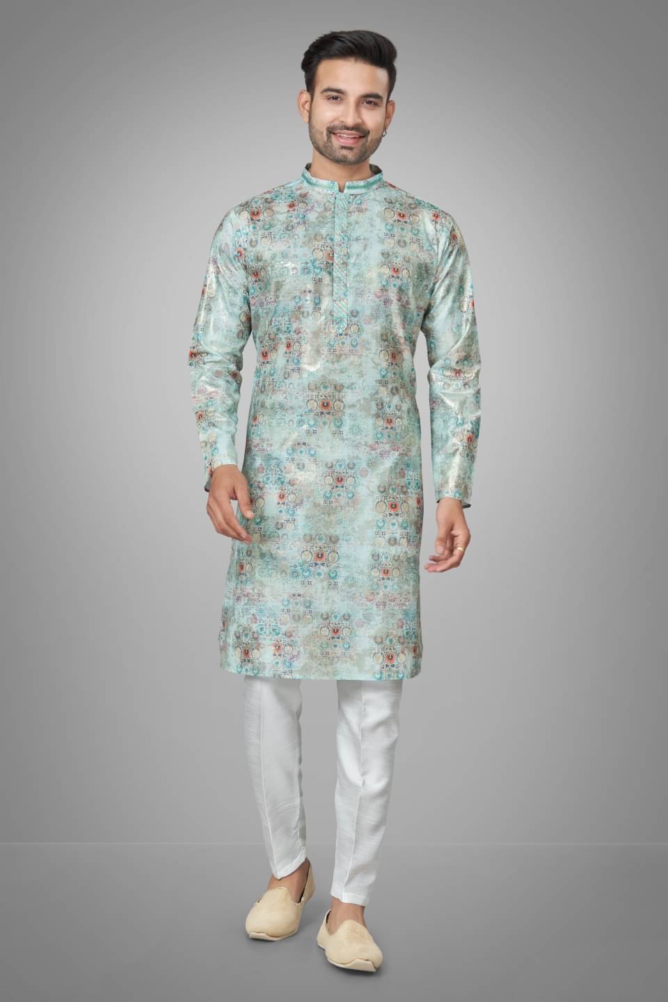     			JUGG JUGG JEEYO Green Blended Men's Regular Kurta ( Pack of 1 )