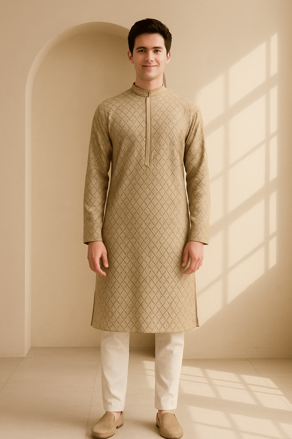     			JUGG JUGG JEEYO Grey Blended Men's Regular Kurta ( Pack of 1 )