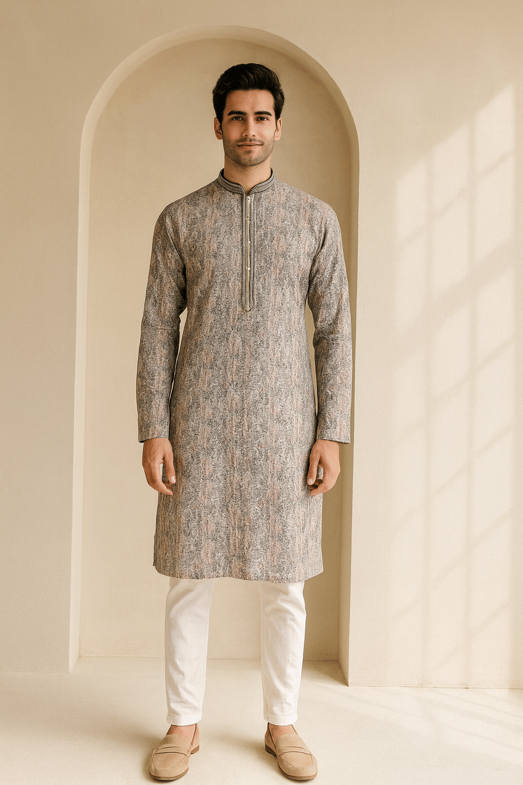 JUGG JUGG JEEYO Multicolor 2 Blended Fabric Regular Fit Men's Kurta Pyjama Set ( Pack of 1 ) JUGG JUGG JEEYO Multicolor 2 Blended Fabric Regular Fit Men's Kurta Pyjama Set ( Pack of 1 )