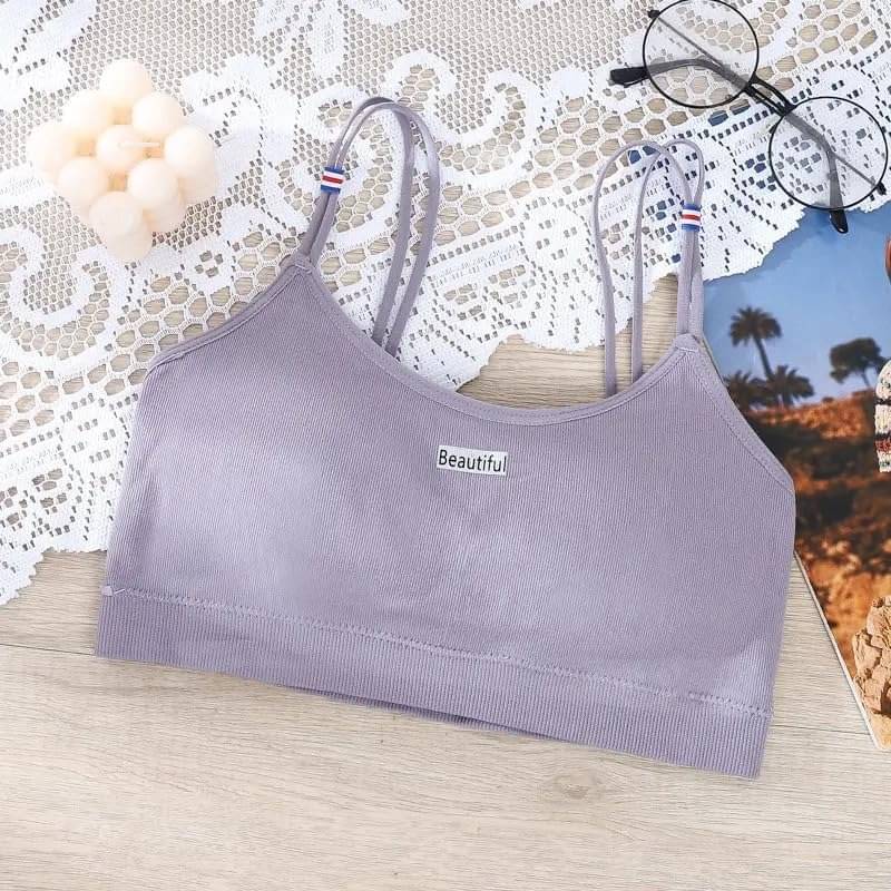     			Kesar Lingeries Pack of 1 Cotton Blend Non Padded Bralette Bra For Women ( Purple )