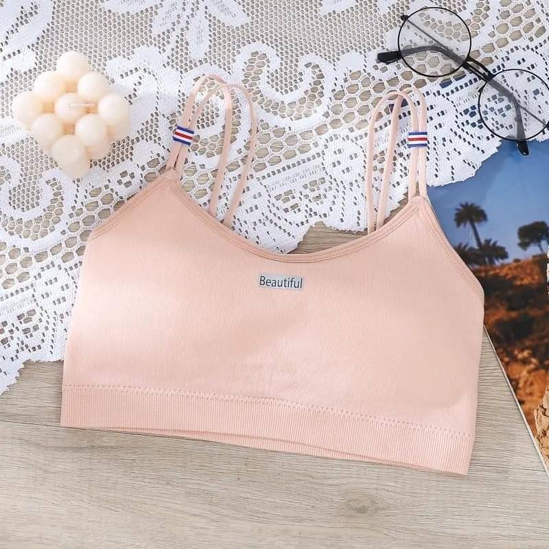     			Kesar Lingeries Pack of 1 Cotton Blend Non Padded Bralette Bra For Women ( Beige )