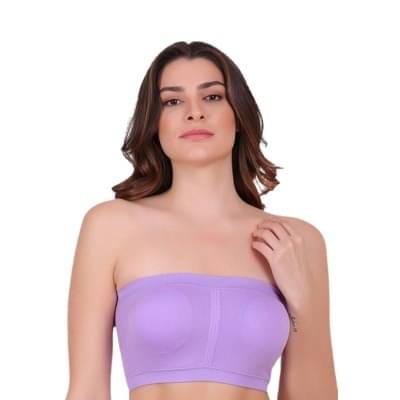     			Kesar Lingeries Pack of 1 Cotton Non Padded Bralette Bra For Women ( Purple )
