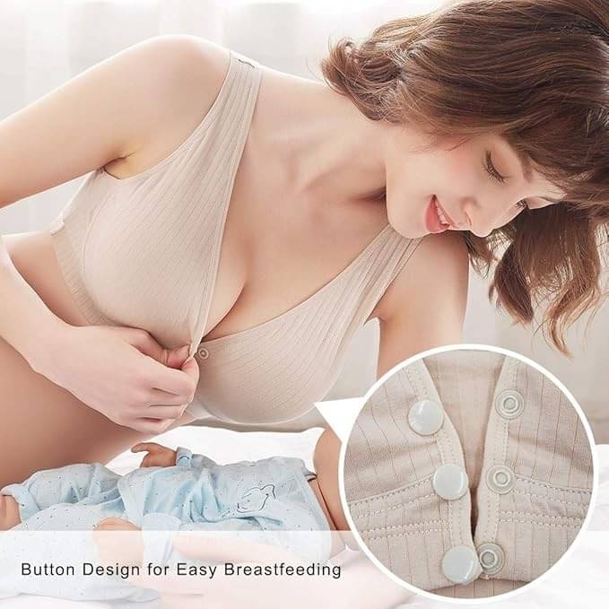     			Kesar Lingeries Pack of 1 Cotton Blend Non Padded Bralette Bra For Women ( Beige )
