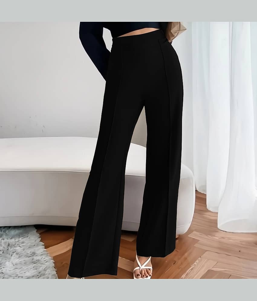 Kintu Parantu Women Polyester Casual Trousers ( Black ) - Trousers | Buy online on ZillyBuy