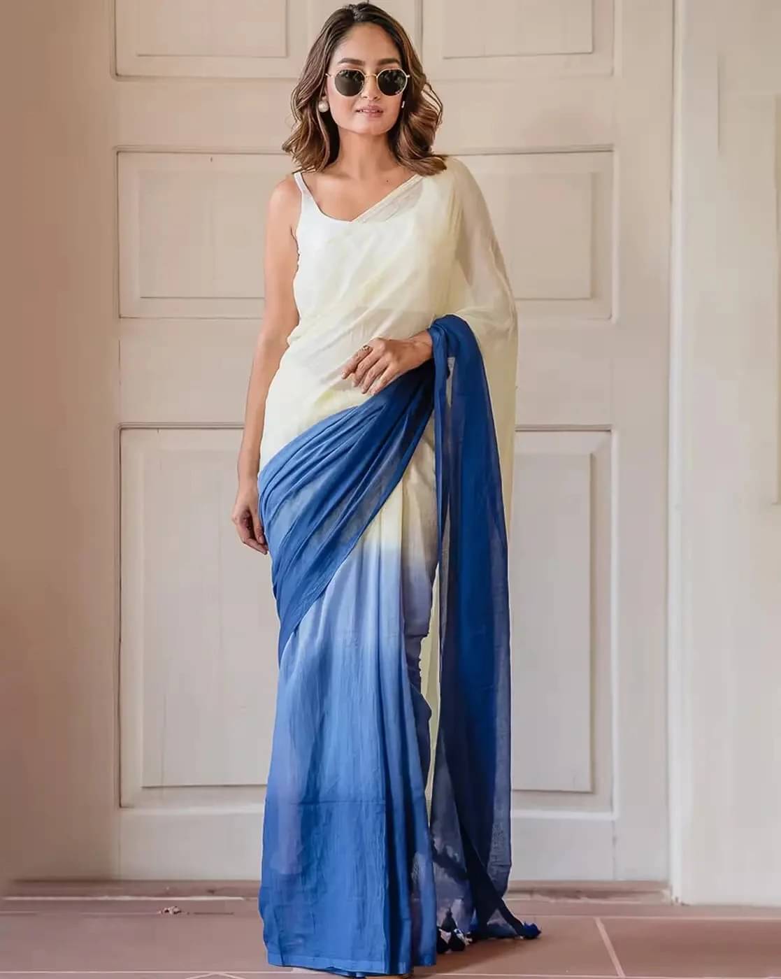 Krisha Enterprise Cotton Woven Regular Saree With Unstitched Blouse Piece ( Multicolor 2 ) Krisha Enterprise Cotton Woven Regular Saree With Unstitched Blouse Piece ( Multicolor 2 )
