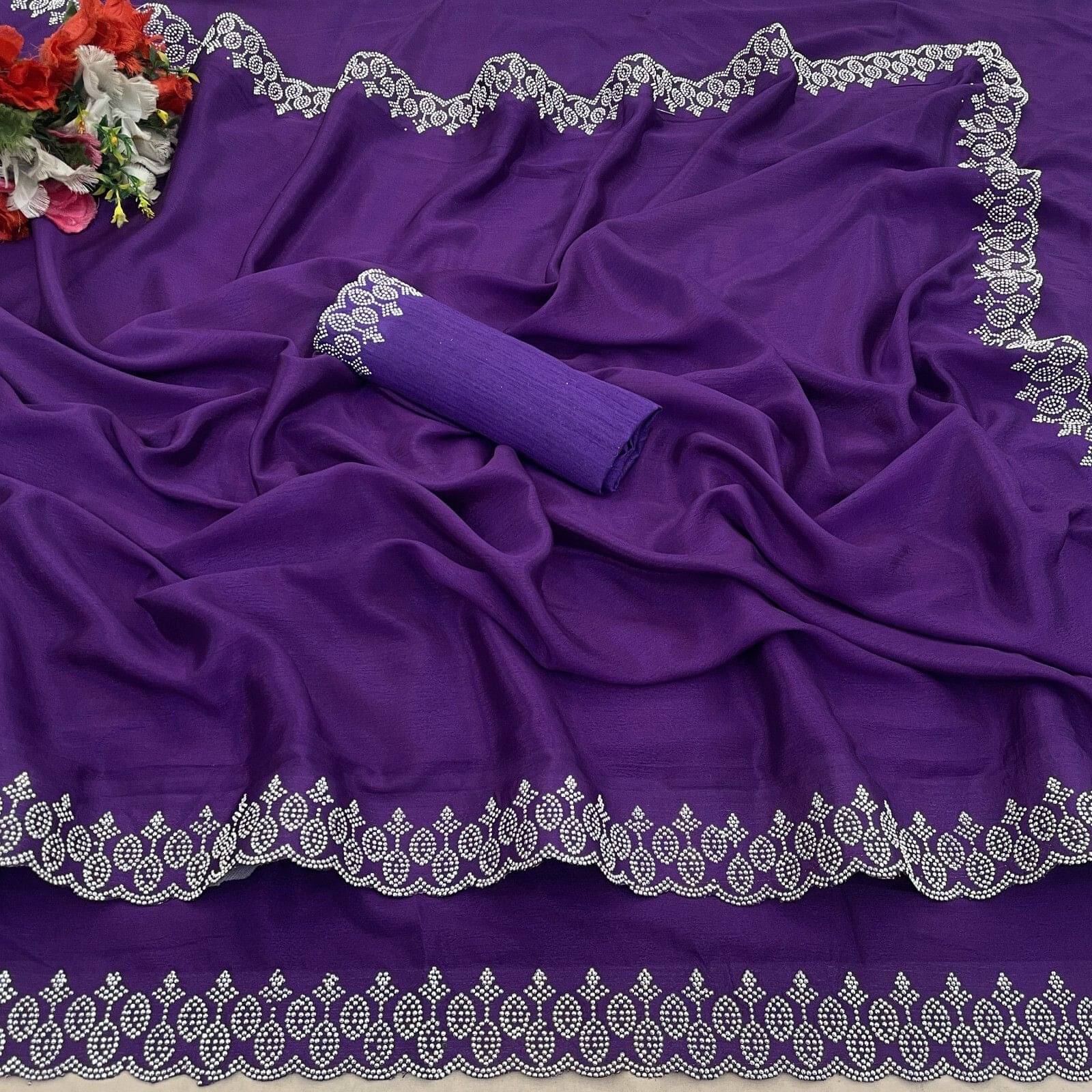 Krisha Enterprise Silk Woven Regular Saree With Unstitched Blouse Piece ( Purple ) Krisha Enterprise Silk Woven Regular Saree With Unstitched Blouse Piece ( Purple )