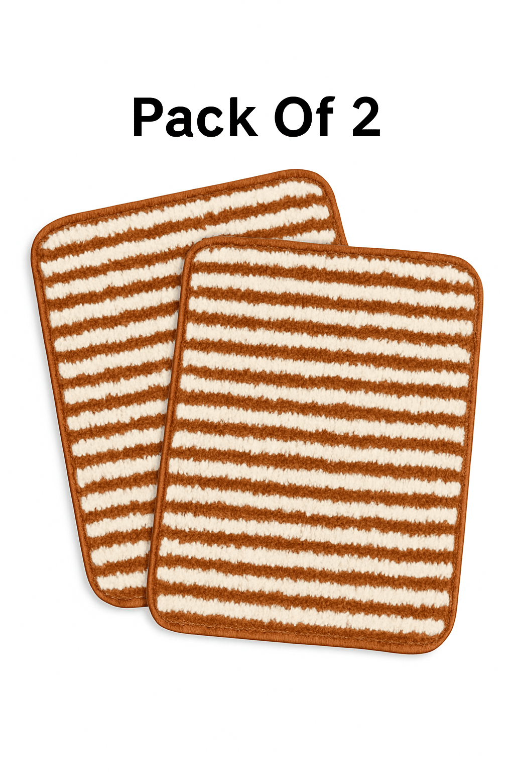    			LADLI JEE Mustard Polyester Rectangular Floor Mat ( Pack of 2 )