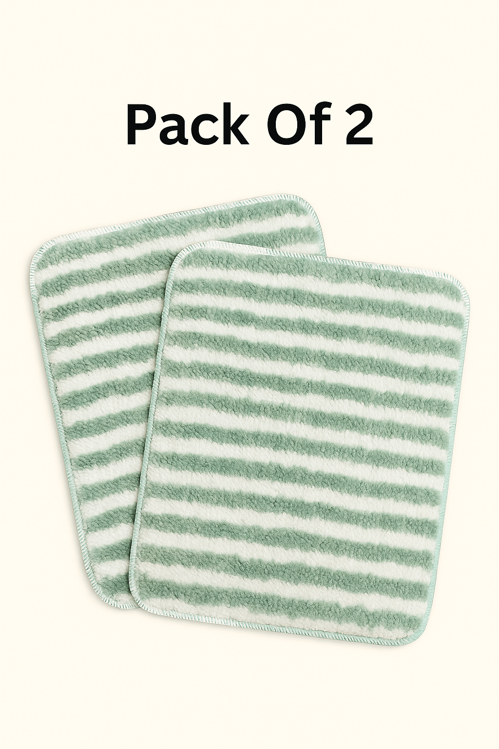     			LADLI JEE Teal Polyester Rectangular Floor Mat ( Pack of 2 )