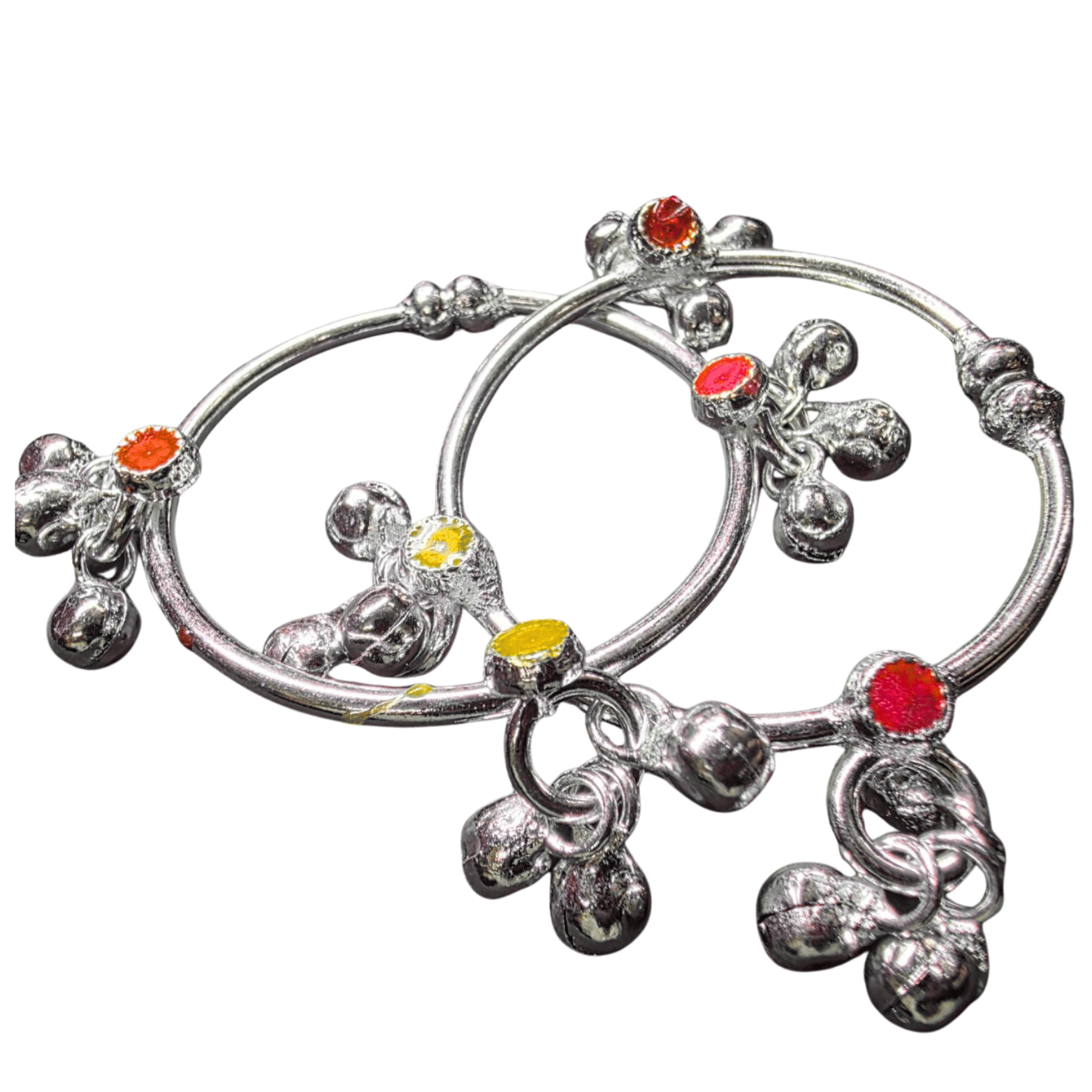 METTI MOHAN TRADERS Silver Anklets ( Pack of 2 ) METTI MOHAN TRADERS Silver Anklets ( Pack of 2 )