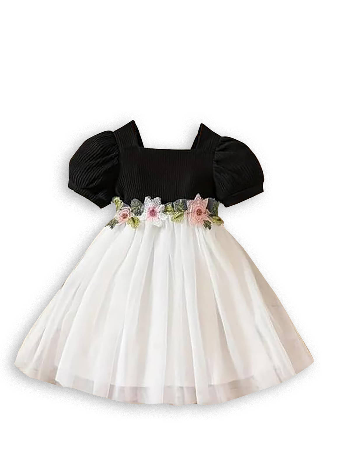     			Manan Fashion Cotton Blend Frock For Girls ( Pack of 1 , Black )