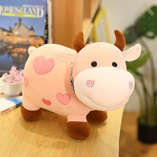     			Milky Moo Cow Plush Soft Toy Stuffed Cartoon Pet Kawai Animal Plushie Cattle Toys Doll Birthday Gifts