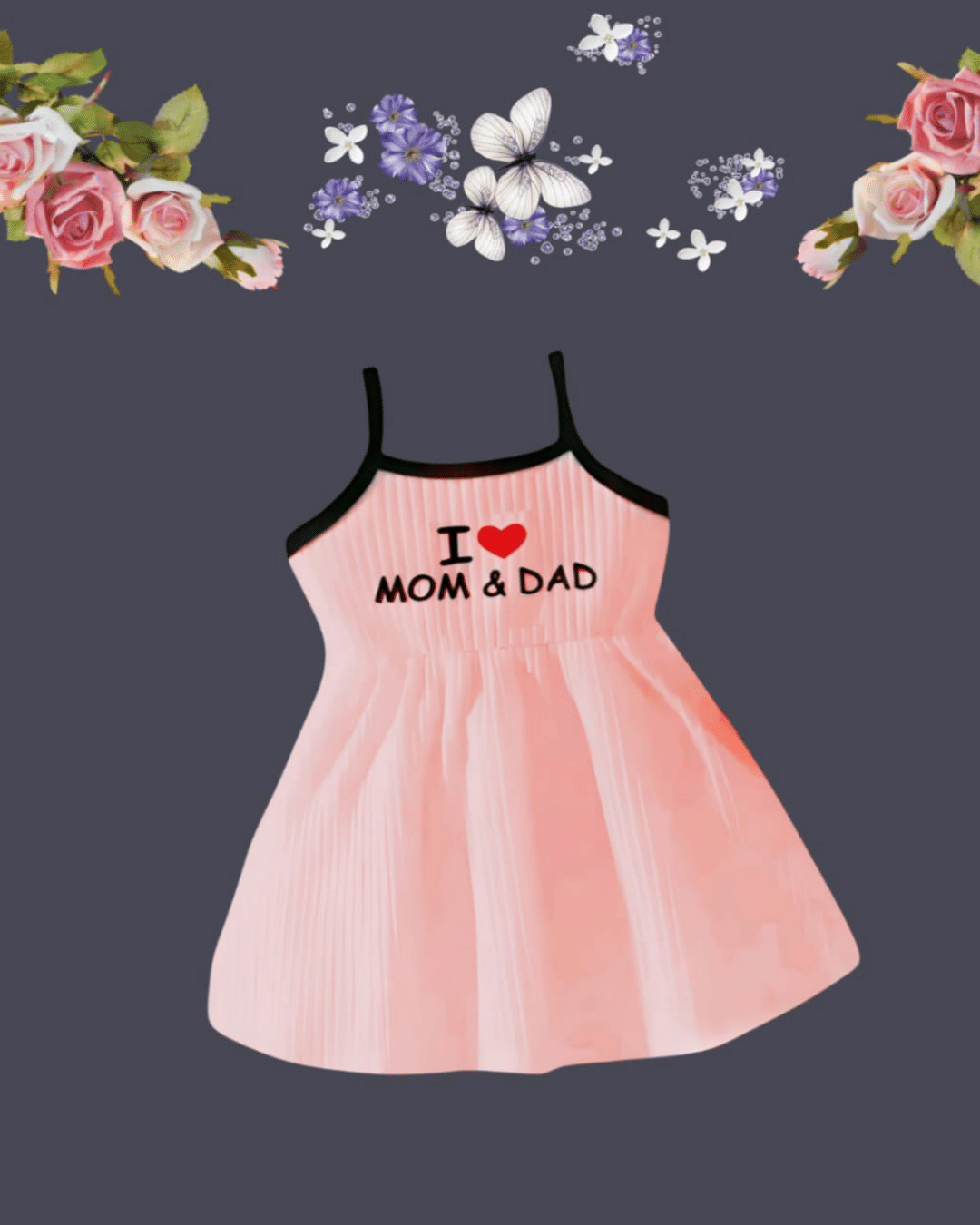     			NAMIA Cotton Blend Frock For Baby Girls ( Pack of 1 , Peach )