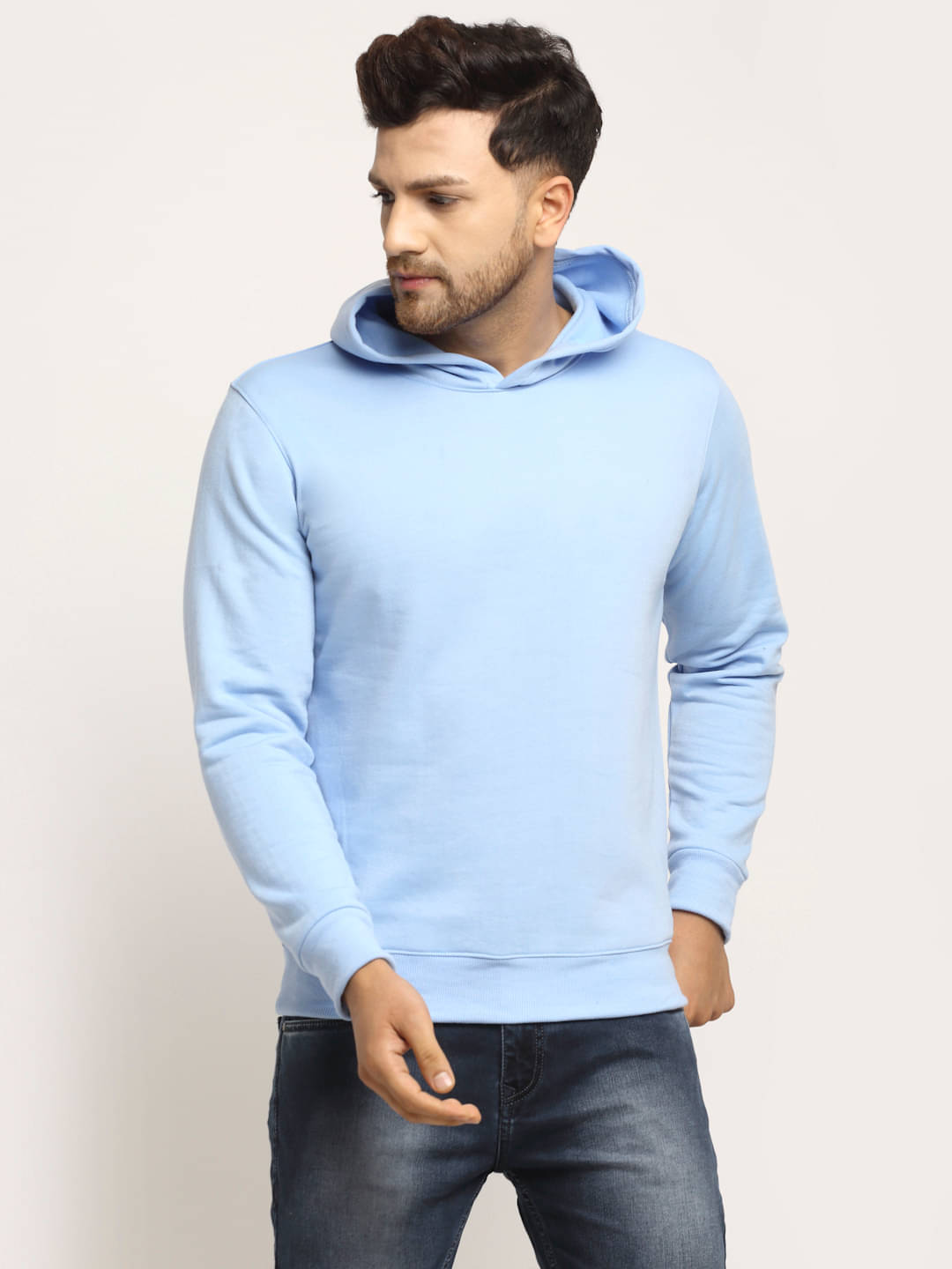     			OBAAN Fleece Hooded Men's Sweatshirt - Turquoise ( Pack of 1 )