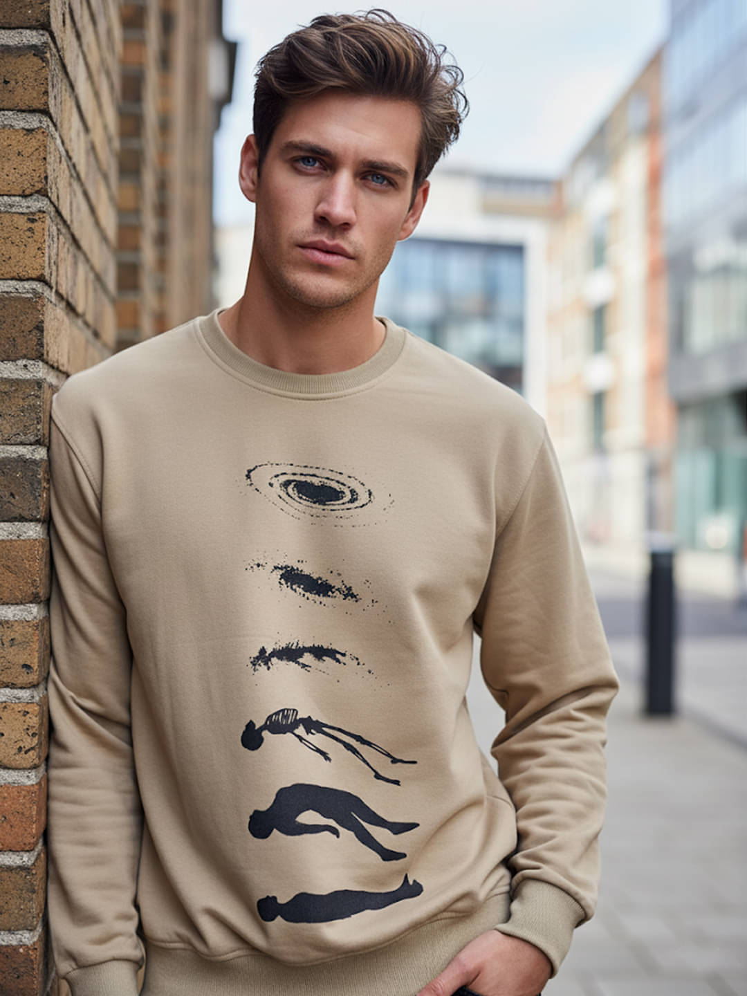     			OBAAN Fleece Round Neck Men's Sweatshirt - Beige ( Pack of 1 )
