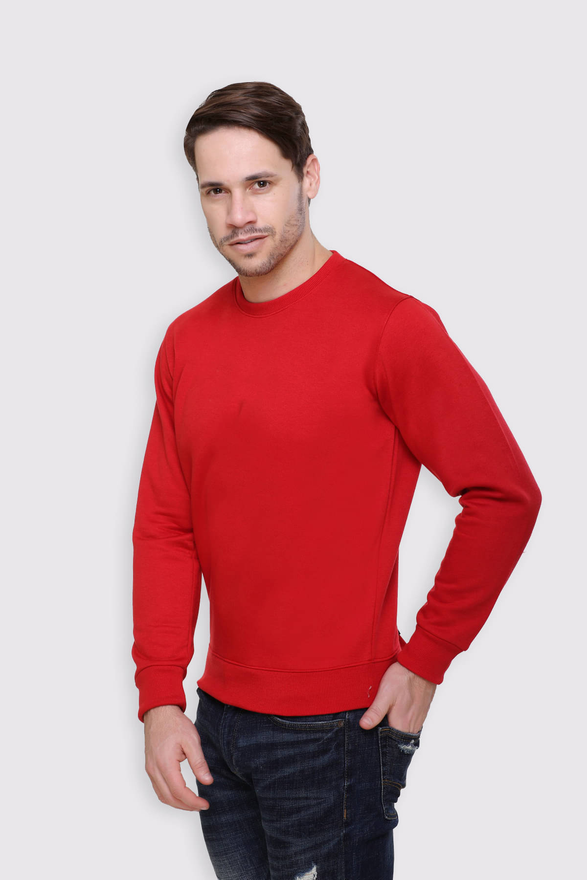 OBAAN Fleece Round Neck Men's Sweatshirt - Red ( Pack of 1 ) OBAAN Fleece Round Neck Men's Sweatshirt - Red ( Pack of 1 )