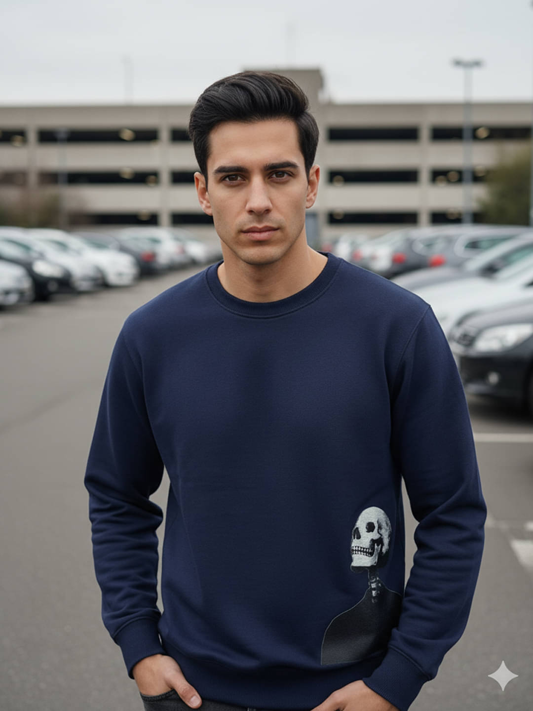 OBAAN Fleece Round Neck Men's Sweatshirt - Navy Blue ( Pack of 1 ) OBAAN Fleece Round Neck Men's Sweatshirt - Navy Blue ( Pack of 1 )