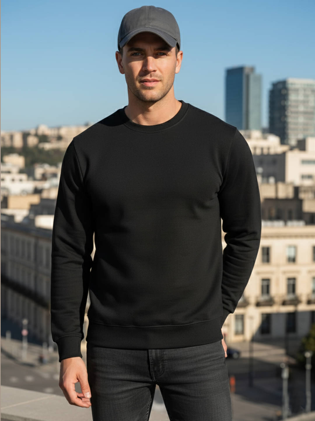 OBAAN Fleece Round Neck Men's Sweatshirt - Black ( Pack of 1 )     			OBAAN Fleece Round Neck Men's Sweatshirt - Black ( Pack of 1 )
